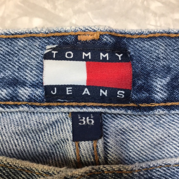 Vintage 90s Tommy Jeans Men’s Straight Denim Shorts / Size 36 - Picture 3 of 11